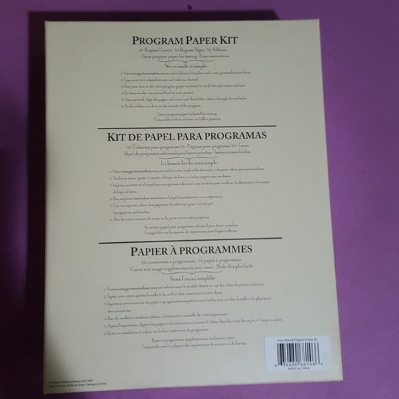 NIB 50pc Program Paper Kit for Printer - Picture 2 of 3